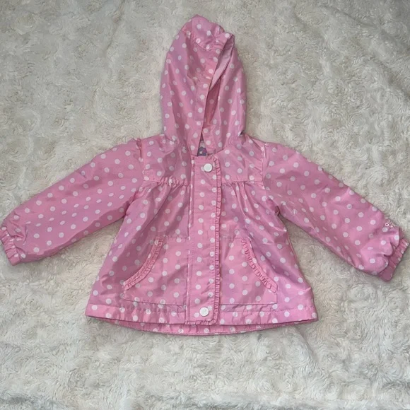 Jackets Coats Oshkosh 18m Rain Jacket Raincoat Pink White